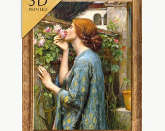 The Soul of the Rose Print: John William Waterhouse 3D Textured Reproduction