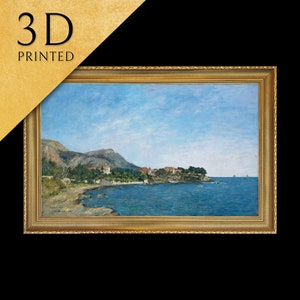 Beaulieu The Bay of Fourmis by Eugène Boudin, 3d Printed with texture and brush strokes looks like original oil-painting