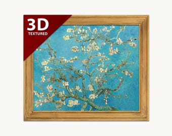 Van Gogh Almond Blossom 3D Print: Textured Oil Painting