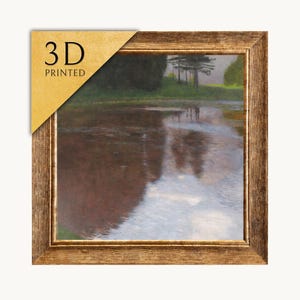 Gustav Klimt: A Morning by the Pond - 3D Textured Print