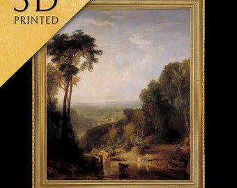 Crossing the Brook by J.M.W Turner, 3d Printed with texture and brush strokes looks like original oil painting.