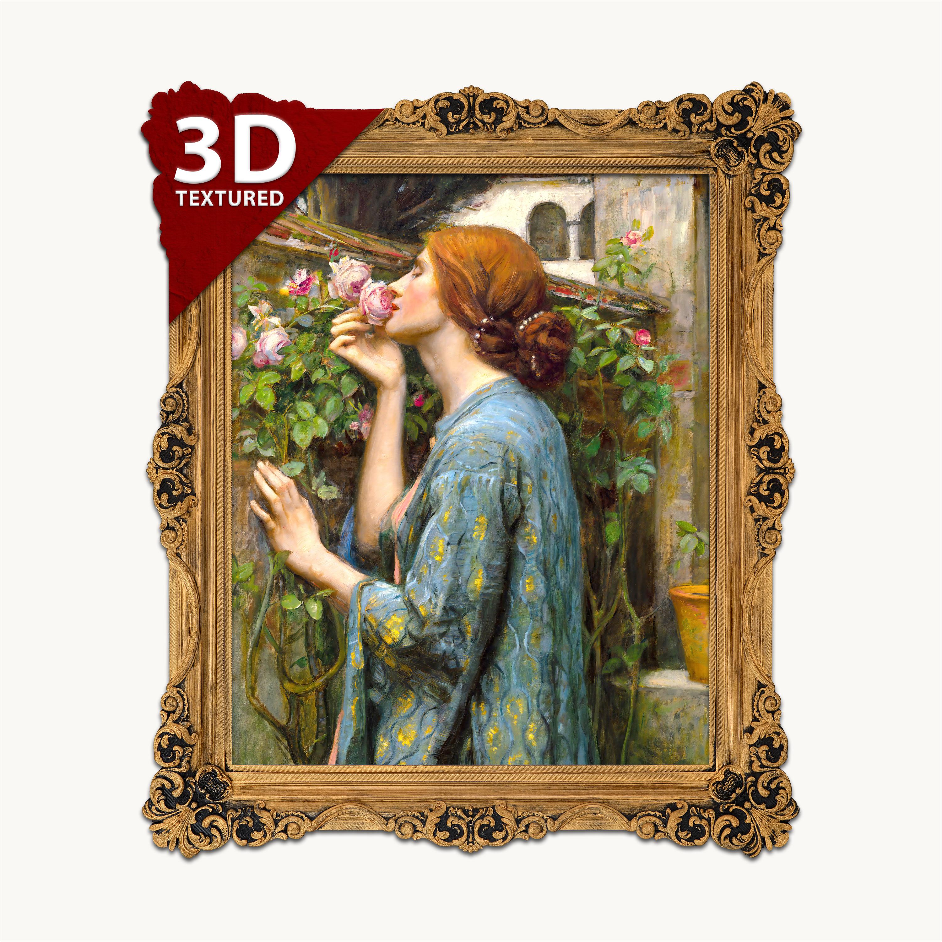 The Soul of the Rose Print: John William Waterhouse 3D Textured