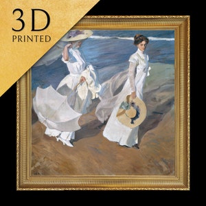 Joaquin Sorolla Seashore Print: 3D Textured Vintage Art