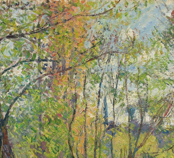 Camille Pissarro、Soleil couchant et brou Bords De L'epte À Êragny,soleil Couchant - Camille Pissarro