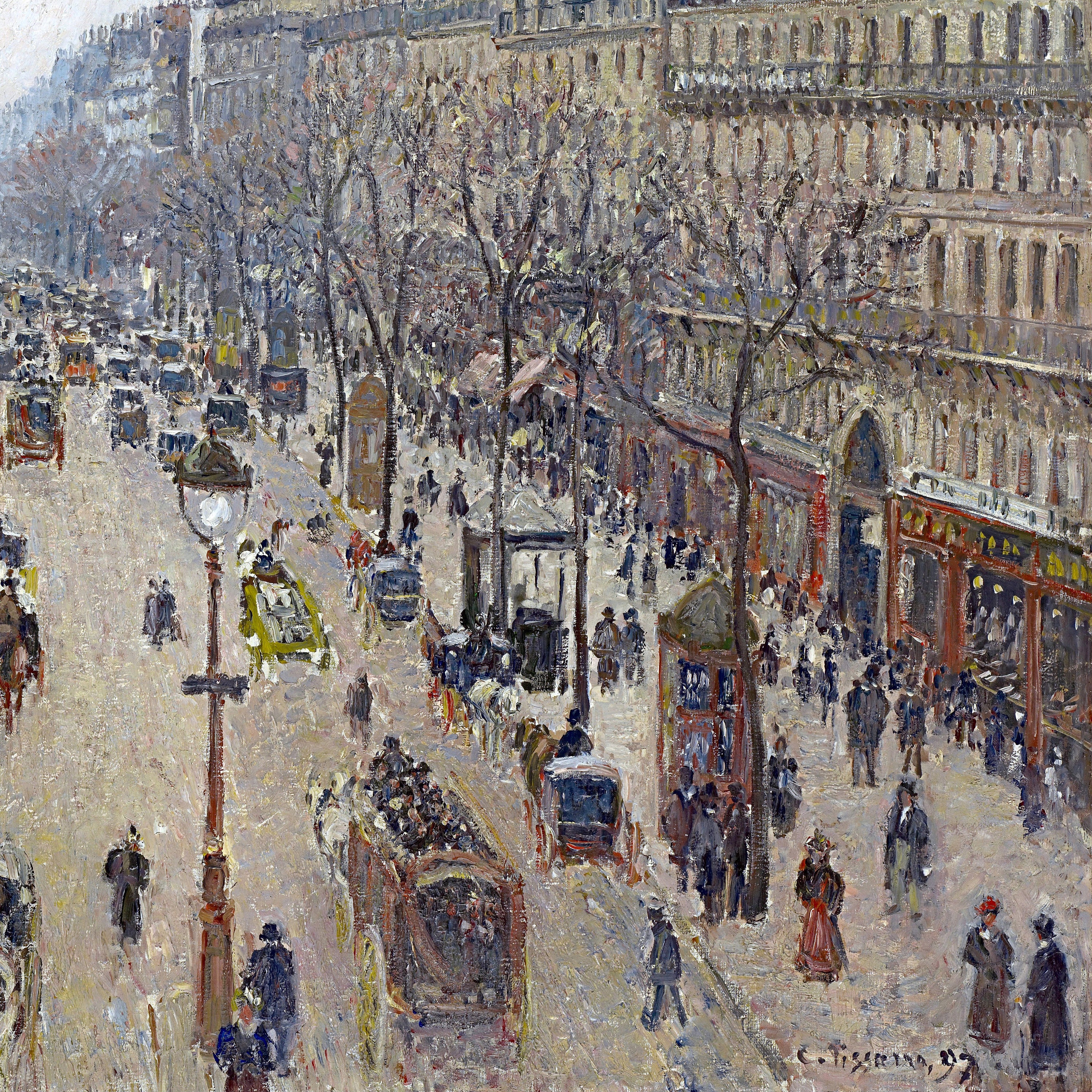 Camille Pissarro: Boulevard Montmartre 3D Textured Print - Etsy