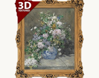Renoir Spring Bouquet: 3D Printed Textured Floral Still Life