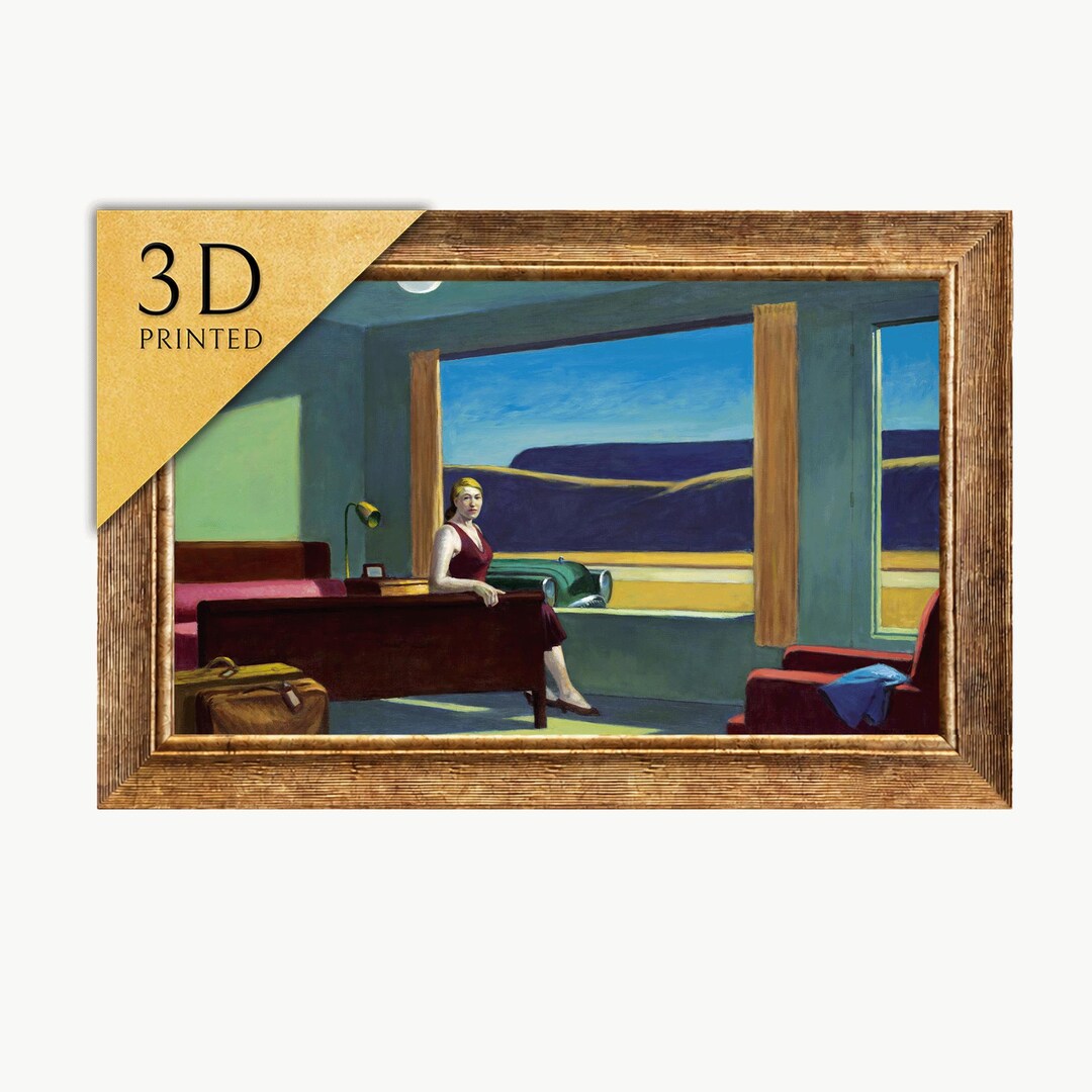 Edward Hopper's Western Motel: 3D Textured Print - Etsy