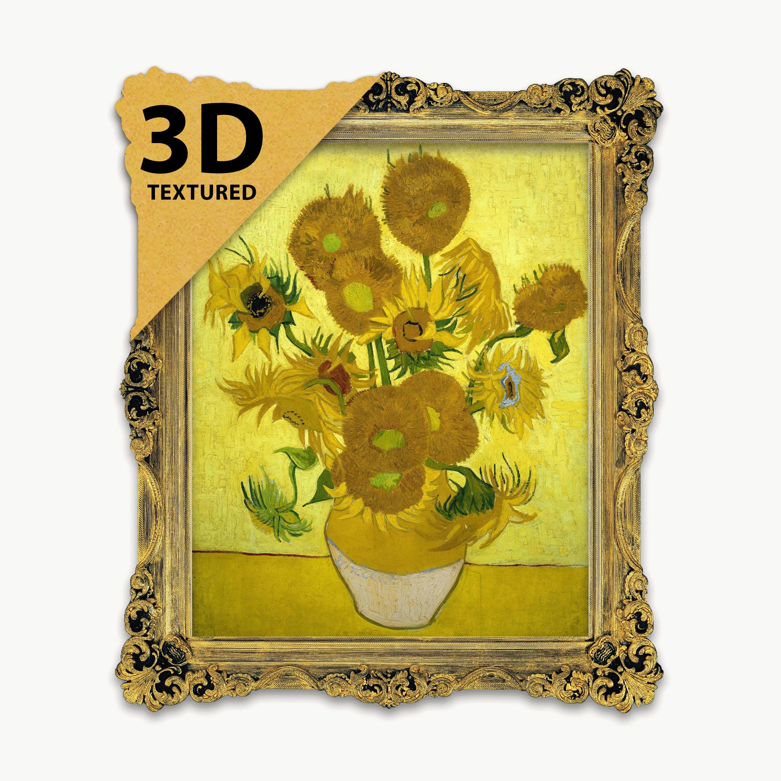 ゴッホの「ひまわり」3Dプリント：質感のある筆致のアート複製 - Etsy 日本