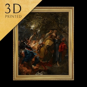 Il tradimento di Cristo di Anthony van Dyck, stampato in 3D con texture e pennellate sembra un dipinto ad olio originale