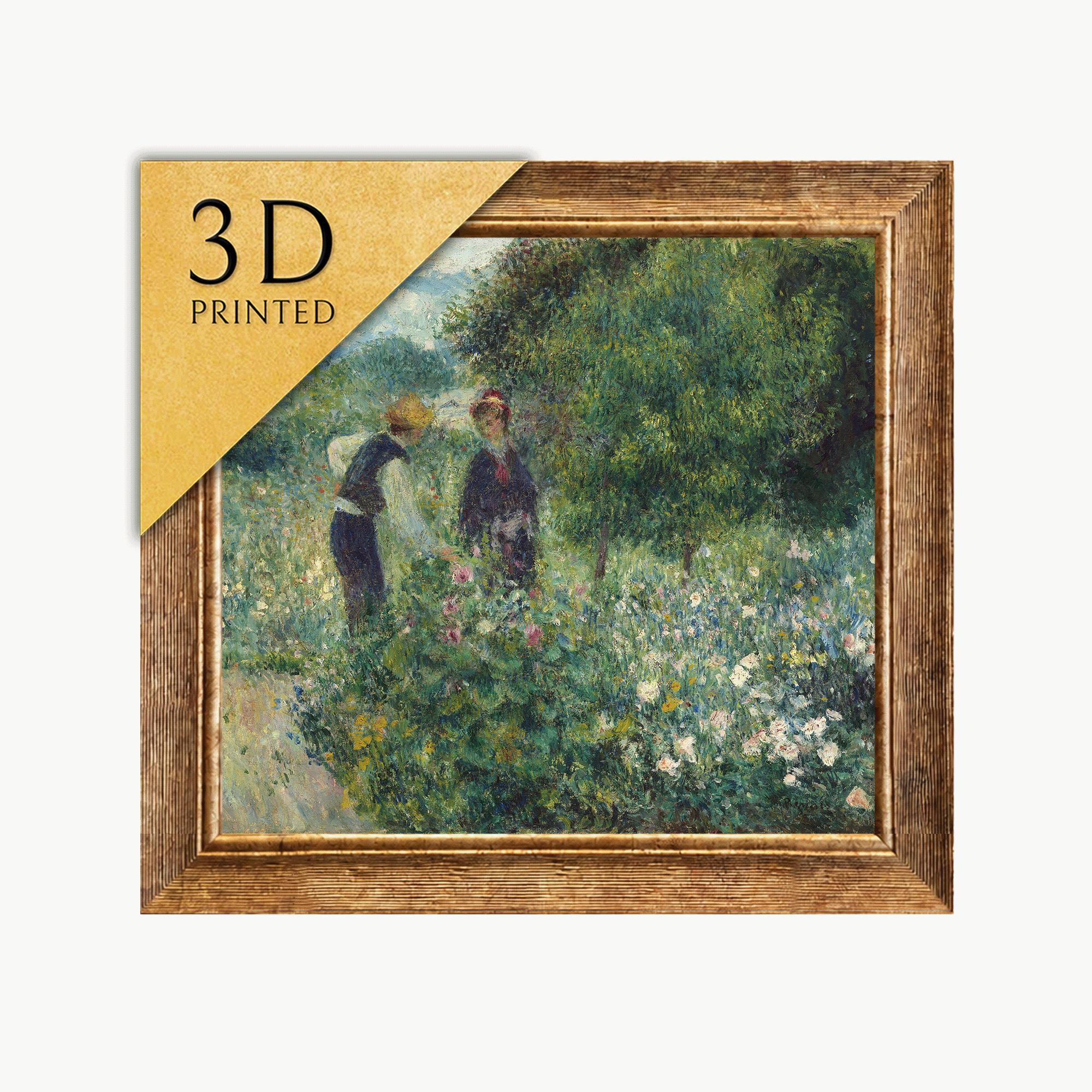 ルノワール「花摘み」3Dプリント：質感のある印象派アート - Etsy 日本