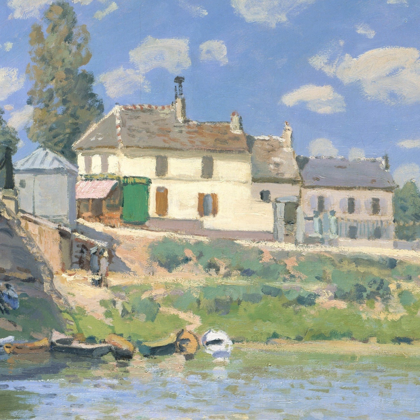 Alfred Sisley 'the Bridge' 3D Textured Print: Impressionist