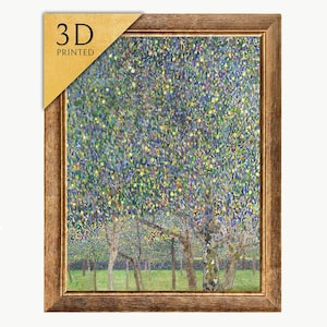 Gustav Klimt Pear Tree 3D Print: Textured Oil Painting Reproduction