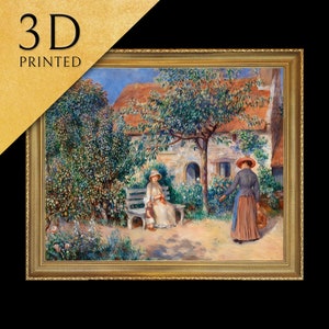 Na Bretanha, de Pierre Auguste Renoir, impresso em 3D com textura e pinceladas parece uma pintura a óleo original