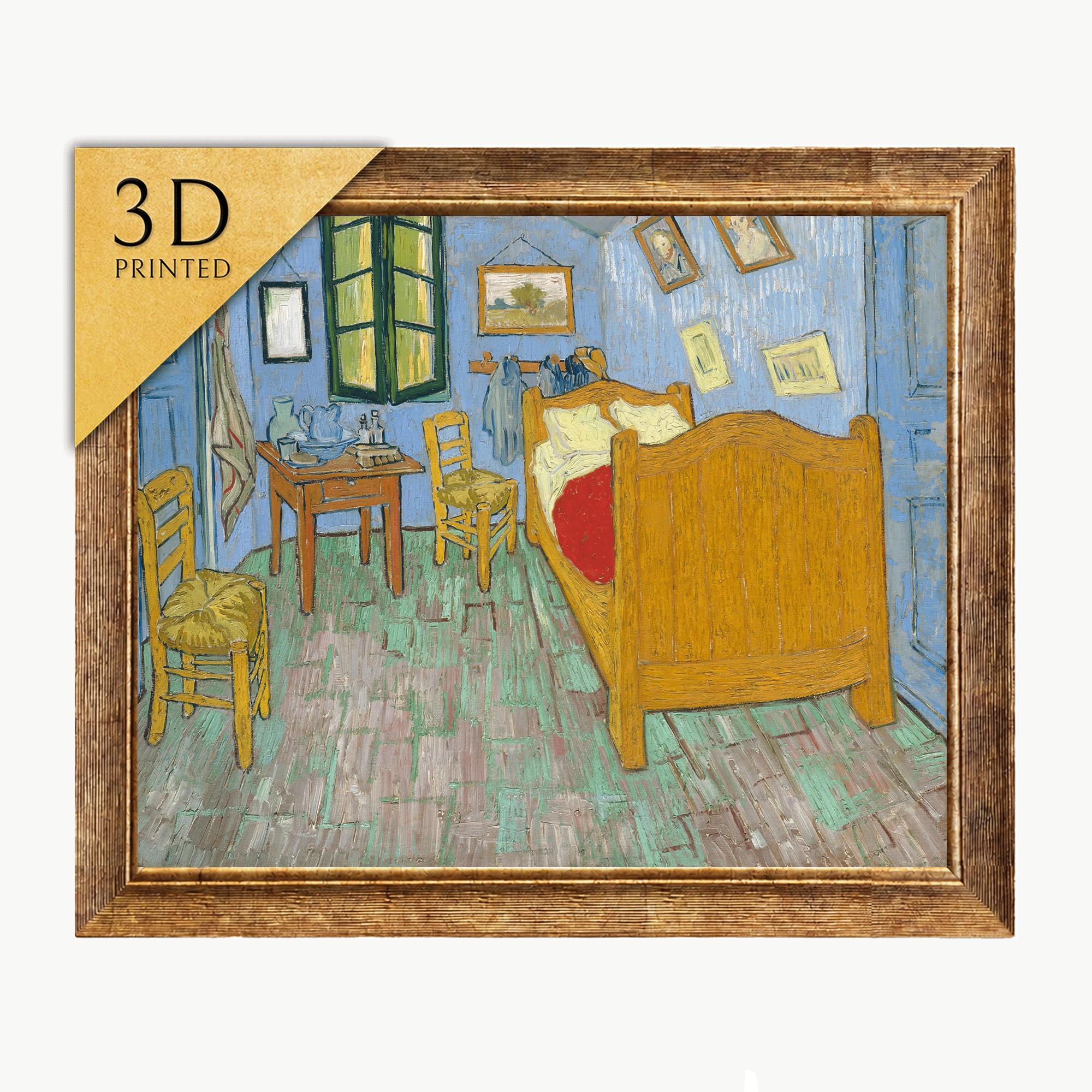 ゴッホの寝室の3Dプリント：質感のある油絵の複製 - Etsy 日本