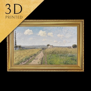 June Morning at Pontoise by Camille Pissarro, 3d Printed with texture and brush strokes looks like original oil painting.