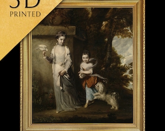 ジョシュア・レイノルズ作「少女と犬」（1780年）キャンバス