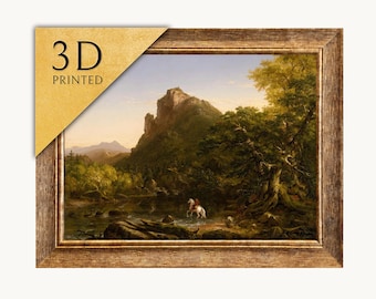 Thomas Cole - The Mountain Ford 3D Textured Print