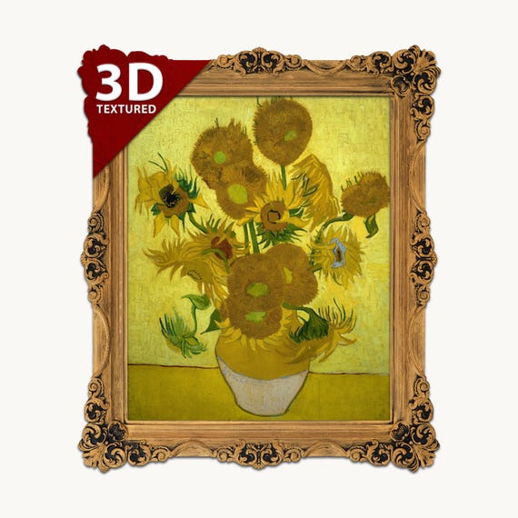 ゴッホの「ひまわり」3Dプリント：質感のある筆致のアート複製 - Etsy 日本