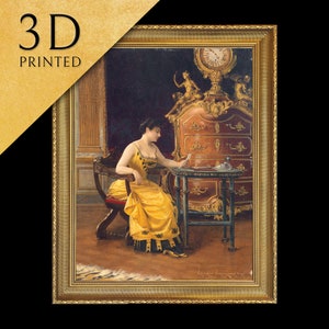 La carta de Georges Croegaert, impresa en 3D con textura y pinceladas, parece una pintura al óleo original, impresión de gran realismo.