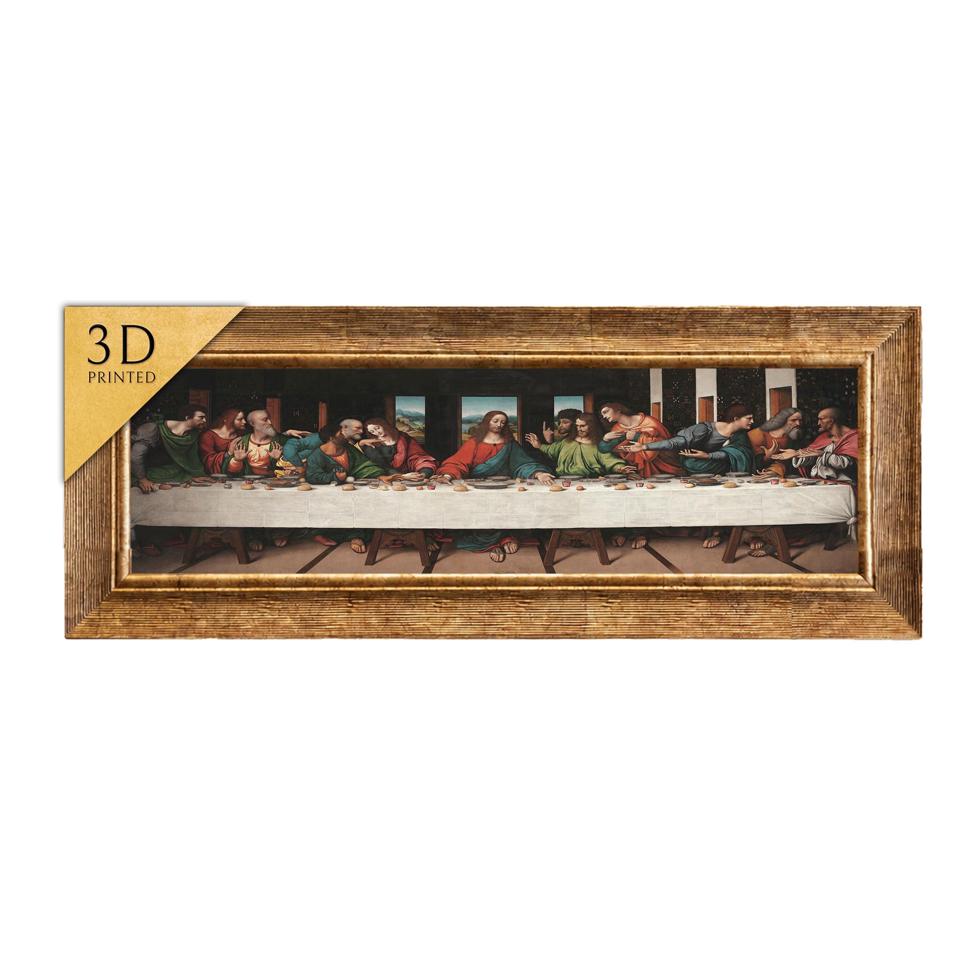 The Last Supper 3D Print: Leonardo Da Vinci Textured Oil Painting
