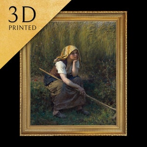 Summer - Jules Breton, 3d Printed with texture and brush strokes looks like original oil painting.