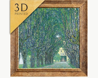 Gustav Klimt 'Avenue to Schloss Kammer' 3D Textured Print