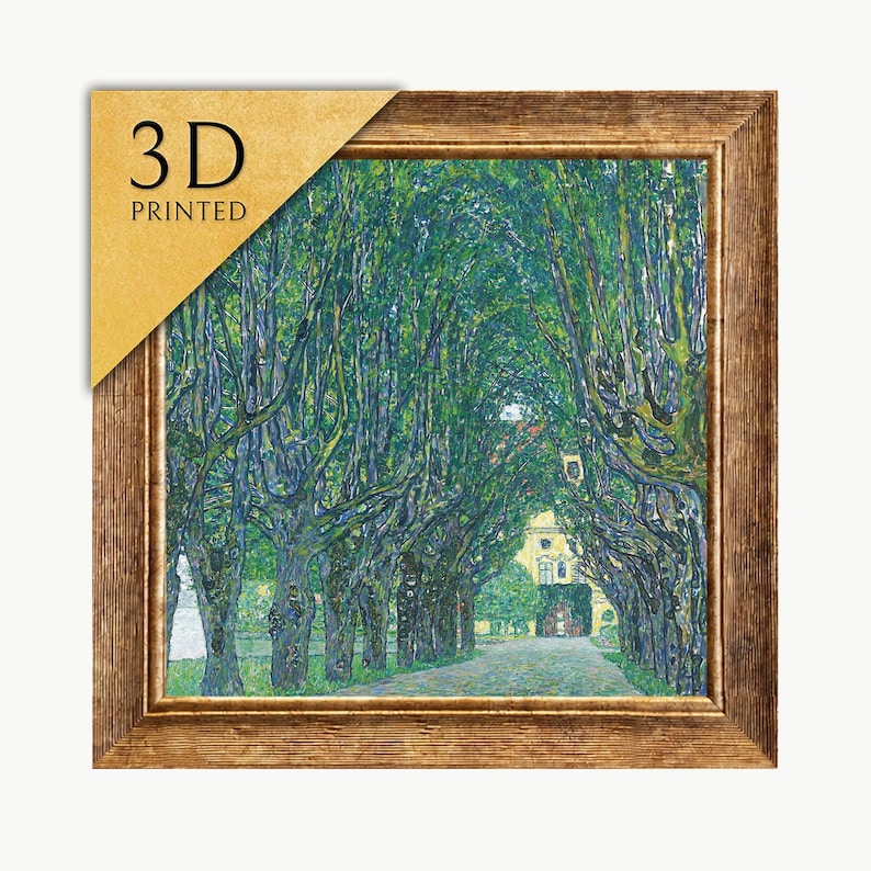 Gustav Klimt 'Avenue to Schloss Kammer' 3D Textured Print image 1