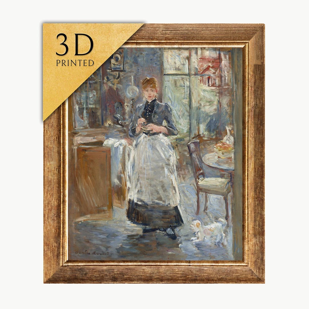 ベルト・モリゾ「ダイニングルームにて」3Dプリント油絵レプリカ