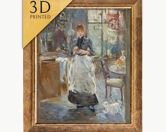 ベルト・モリゾ「ダイニングルームにて」3Dプリント油絵レプリカ