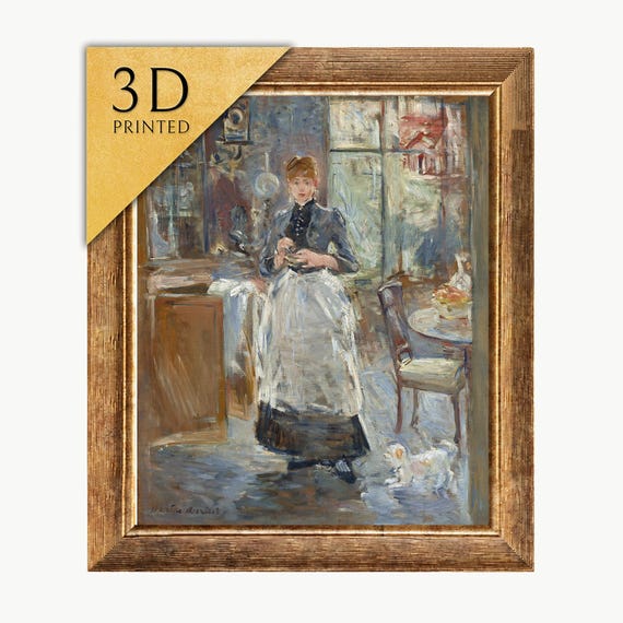 ベルト・モリゾ「ダイニングルームにて」3Dプリント油絵レプリカ