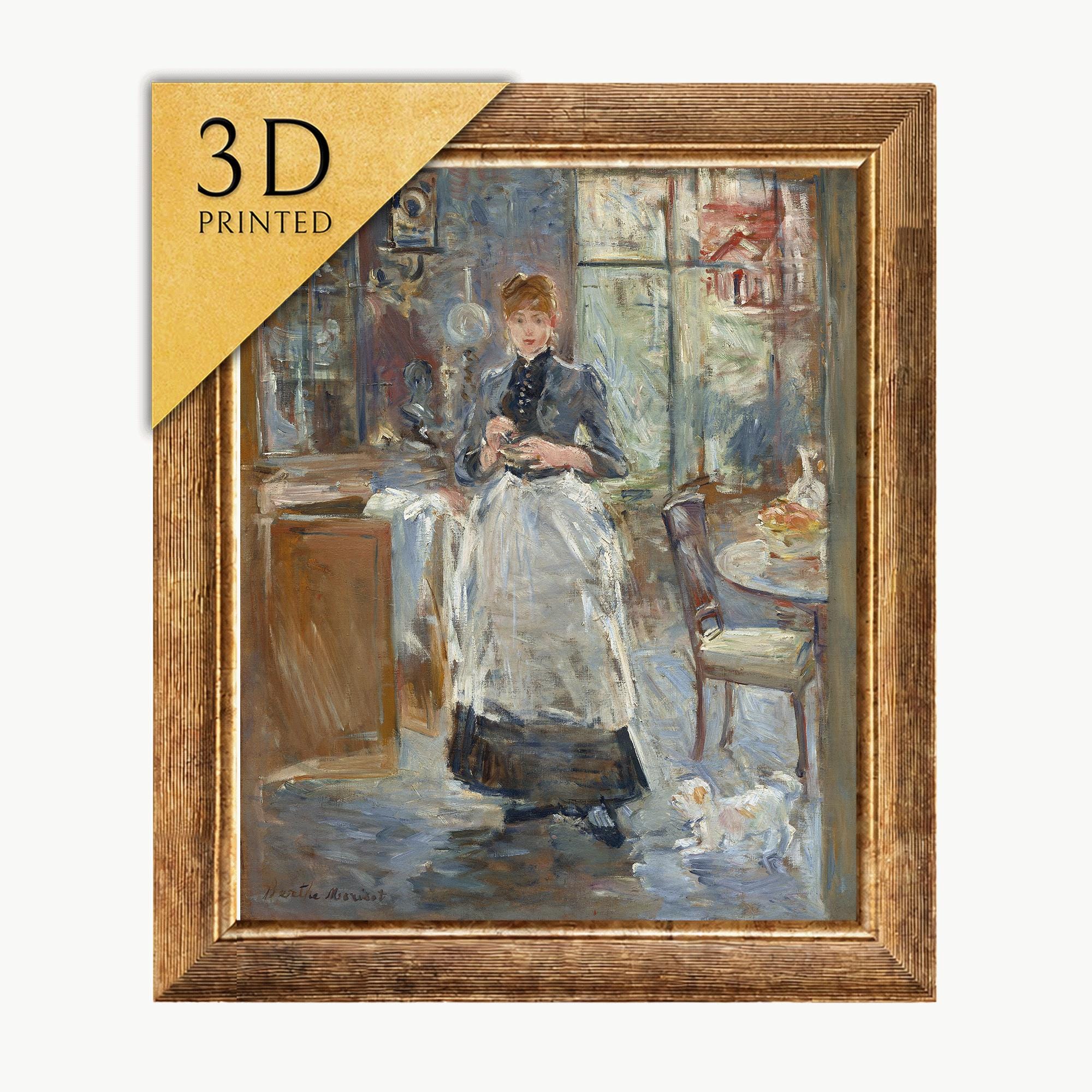 ベルト・モリゾ「ダイニングルームにて」3Dプリント油絵レプリカ