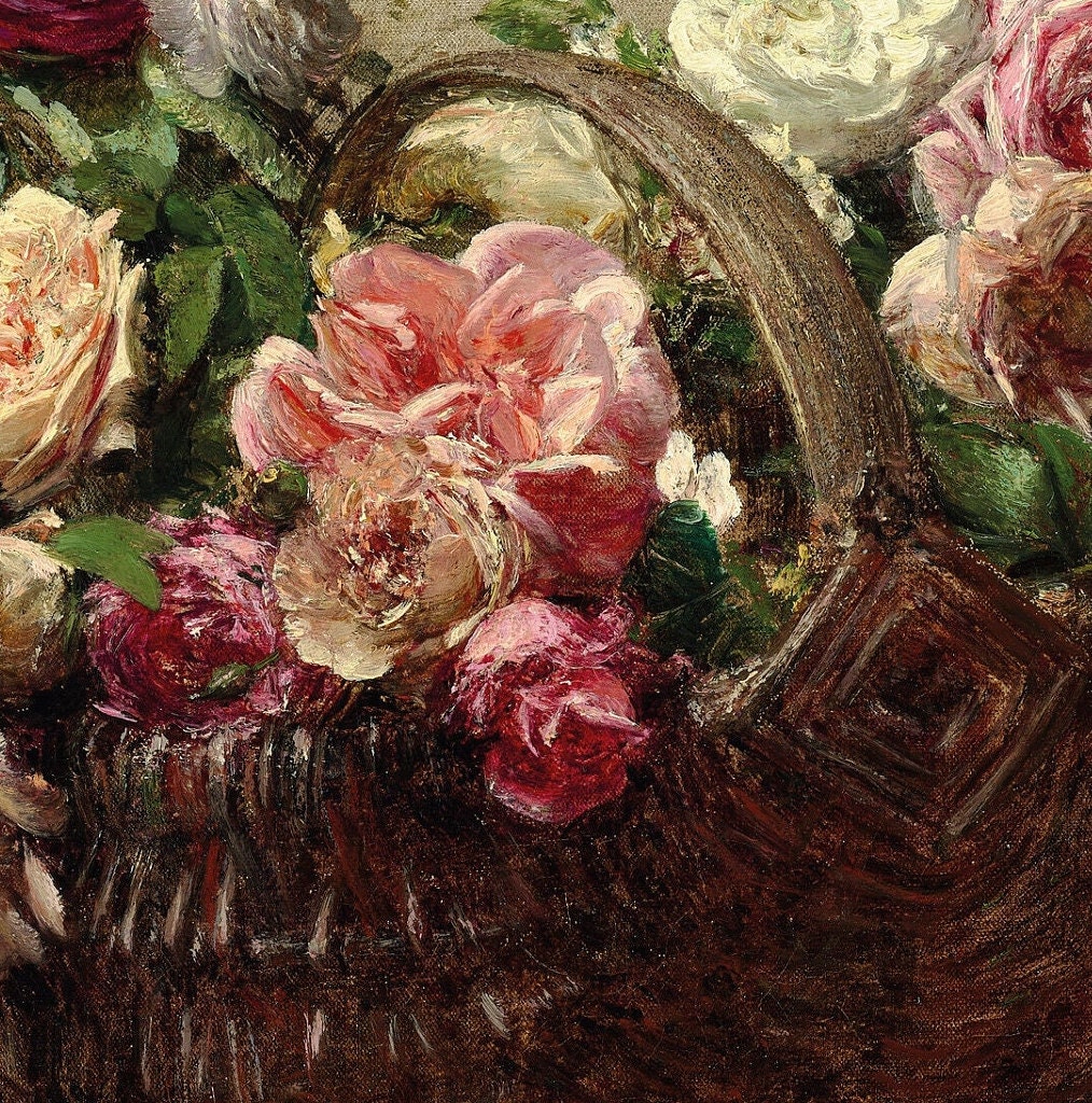 Henri Fantin-latour Rose Print: 3D Textured Floral Still Life - Etsy