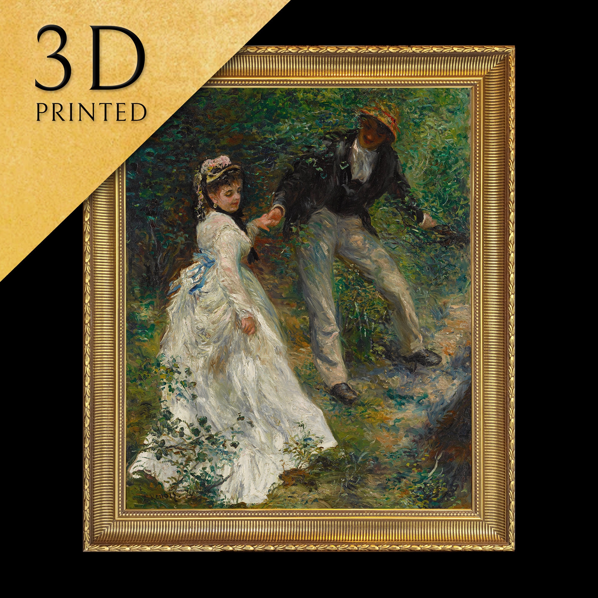 Renoir - La Promenade 3D Textured Print: Brushstroke Effect - Etsy