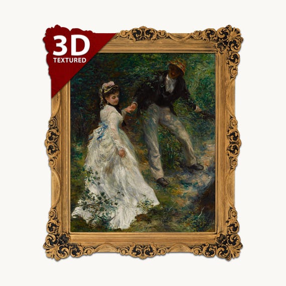 Renoir - La Promenade 3D Textured Print: Brushstroke Effect - Etsy