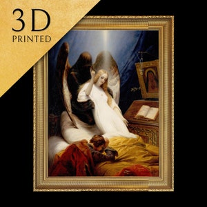 Angel of the Death - Horace Vernet, 3d Printed with texture and brush strokes looks like original oil painting.