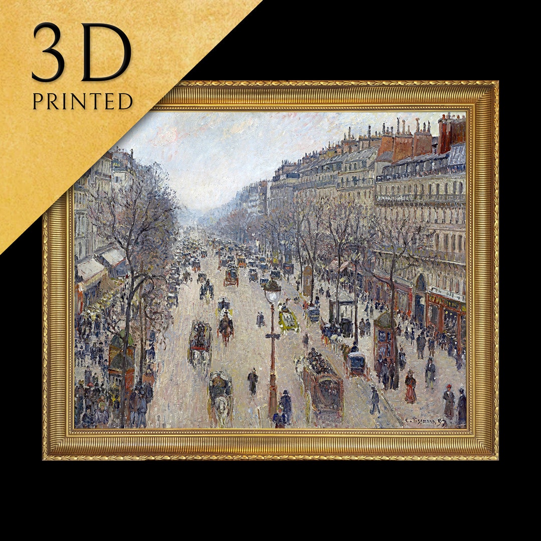 Camille Pissarro: Boulevard Montmartre 3D Textured Print - Etsy