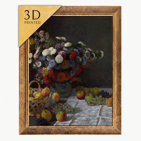 クロード・モネ 「花瓶の花」 立体複製画 【公式通販】