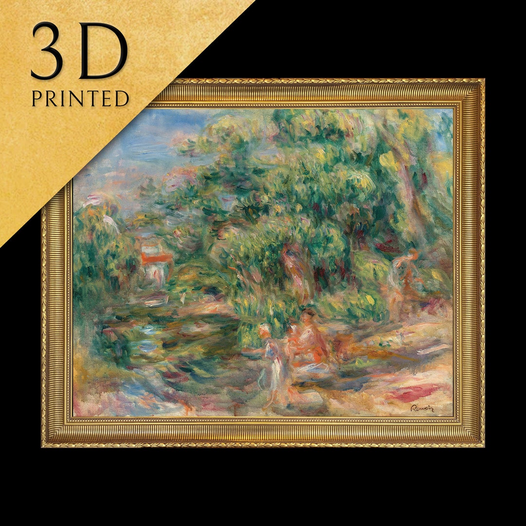 Renoir - Lavandieres Au Bord Du Loup - 3D Printed Oil Painting - Etsy