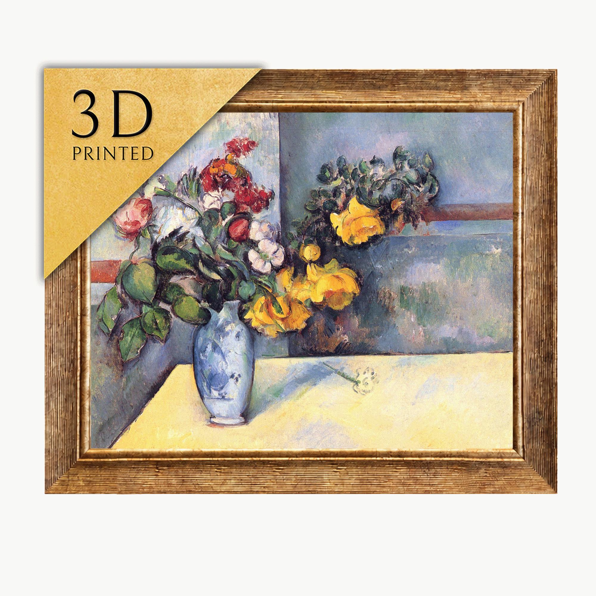 Cezanne Flowers in a Vase 3D Print: Textured Still Life Art - Etsy
