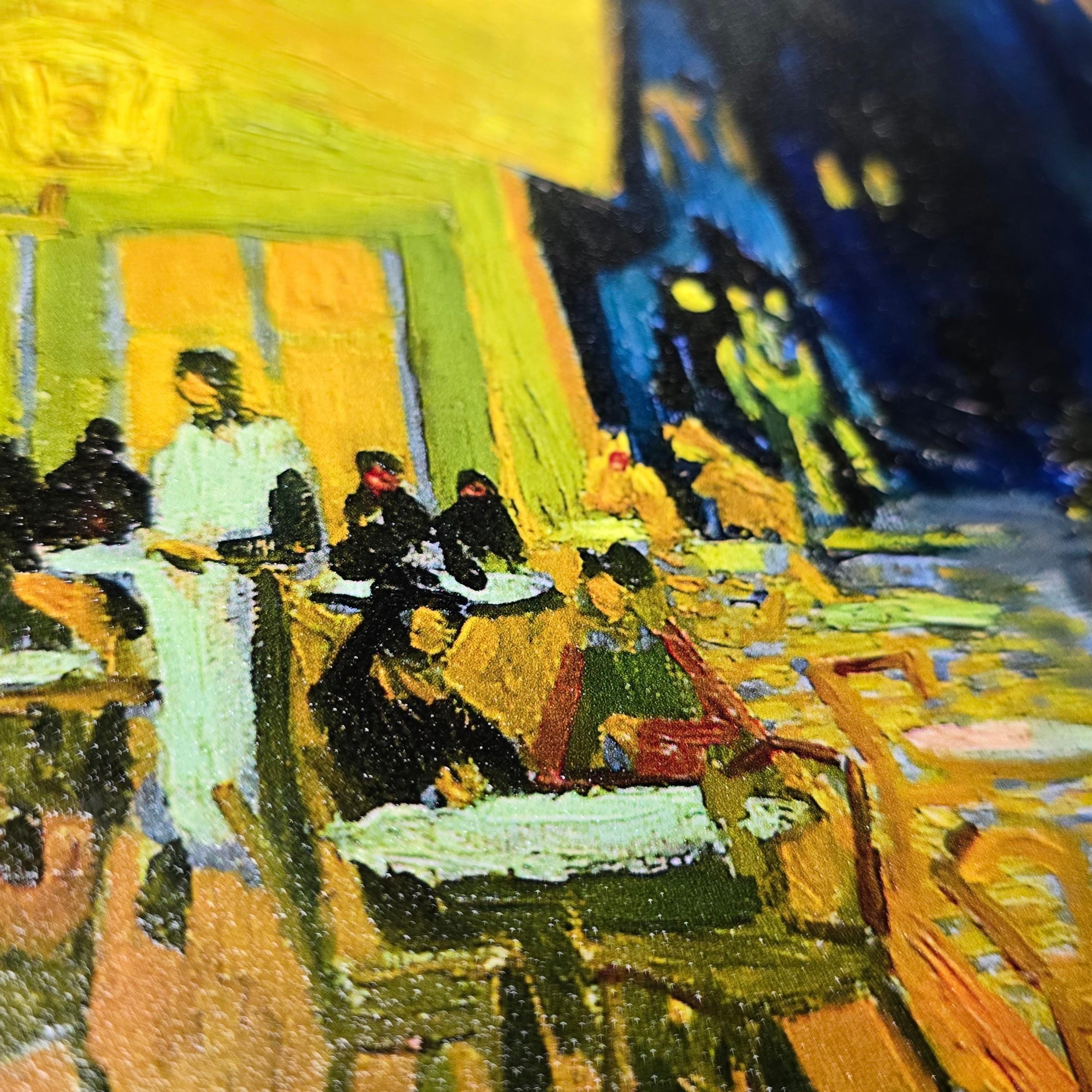 夜のゴッホカフェテラス 3Dテクスチャプリント - Etsy 日本