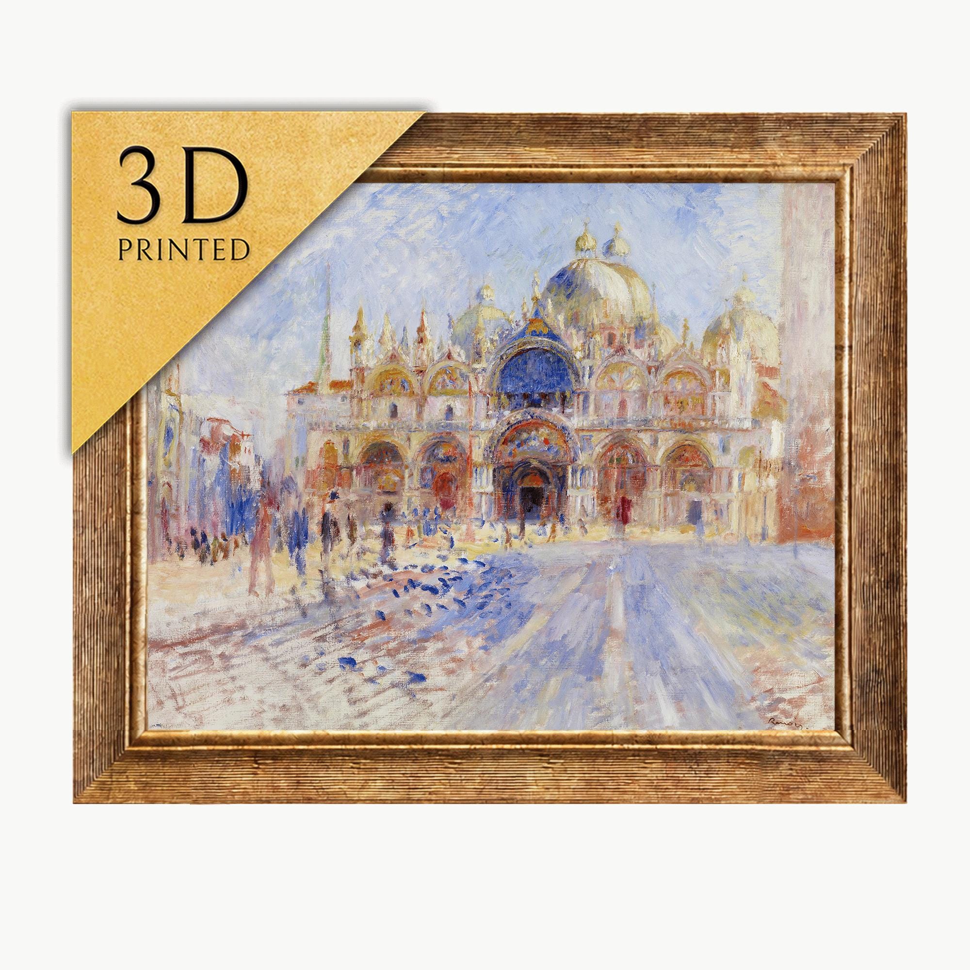 Renoir - Piazza San Marco, Venice: 3D Textured Print - Etsy