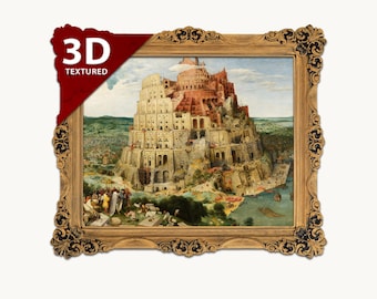 Tower of Babel 3D Print: Pieter Bruegel Textured Oil Painting Replica