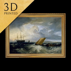 Sheerness as see the Nore von Joseph William Turner, 3D Gedruckt mit Textur und Pinselstrichen sieht aus wie ein Original-Ölgemälde