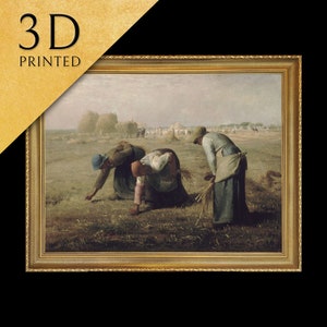 Gleaners by Jean-François Millet, 3d Printed with texture and brush strokes looks like original oil-painting, code:116