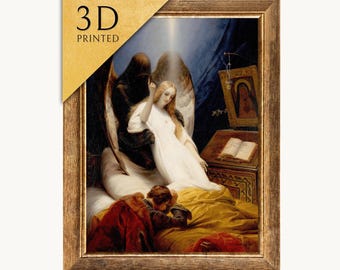 Angel of Death 3D Print – Horace Vernet Textured Oil Painting Replica