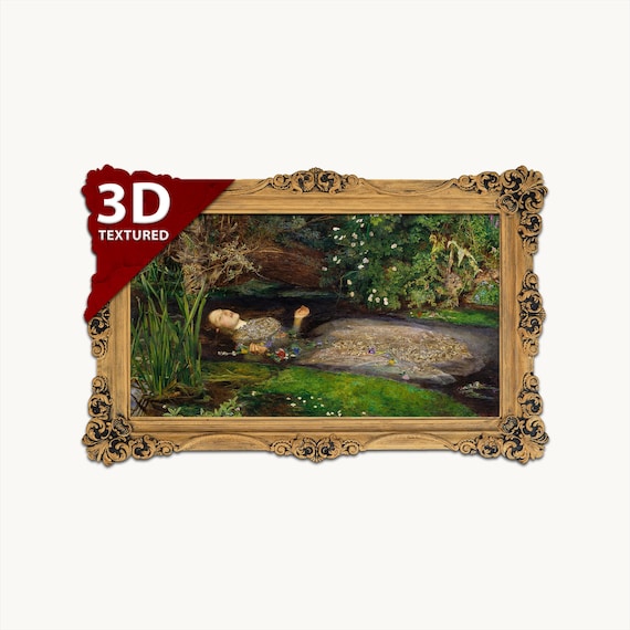 ミレー作「オフィーリア」：3Dテクスチャプリント - 美術館品質 - Etsy