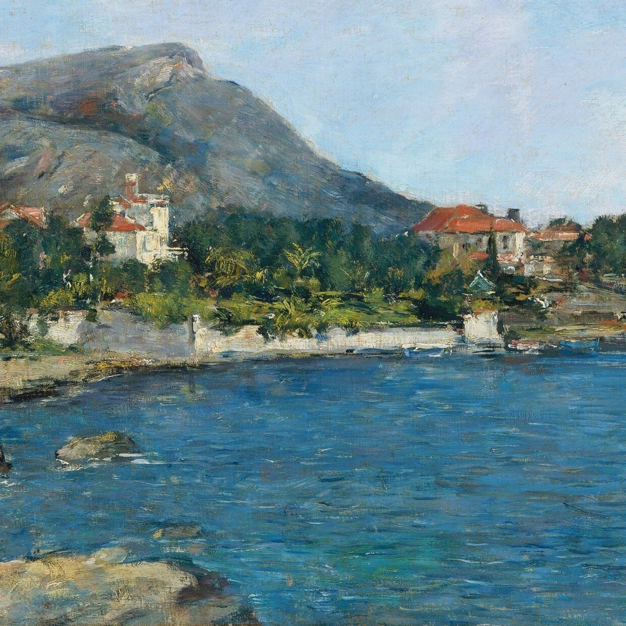 ウジェーヌ・ブーダン海景プリント: フルミのボーリュー湾、3D