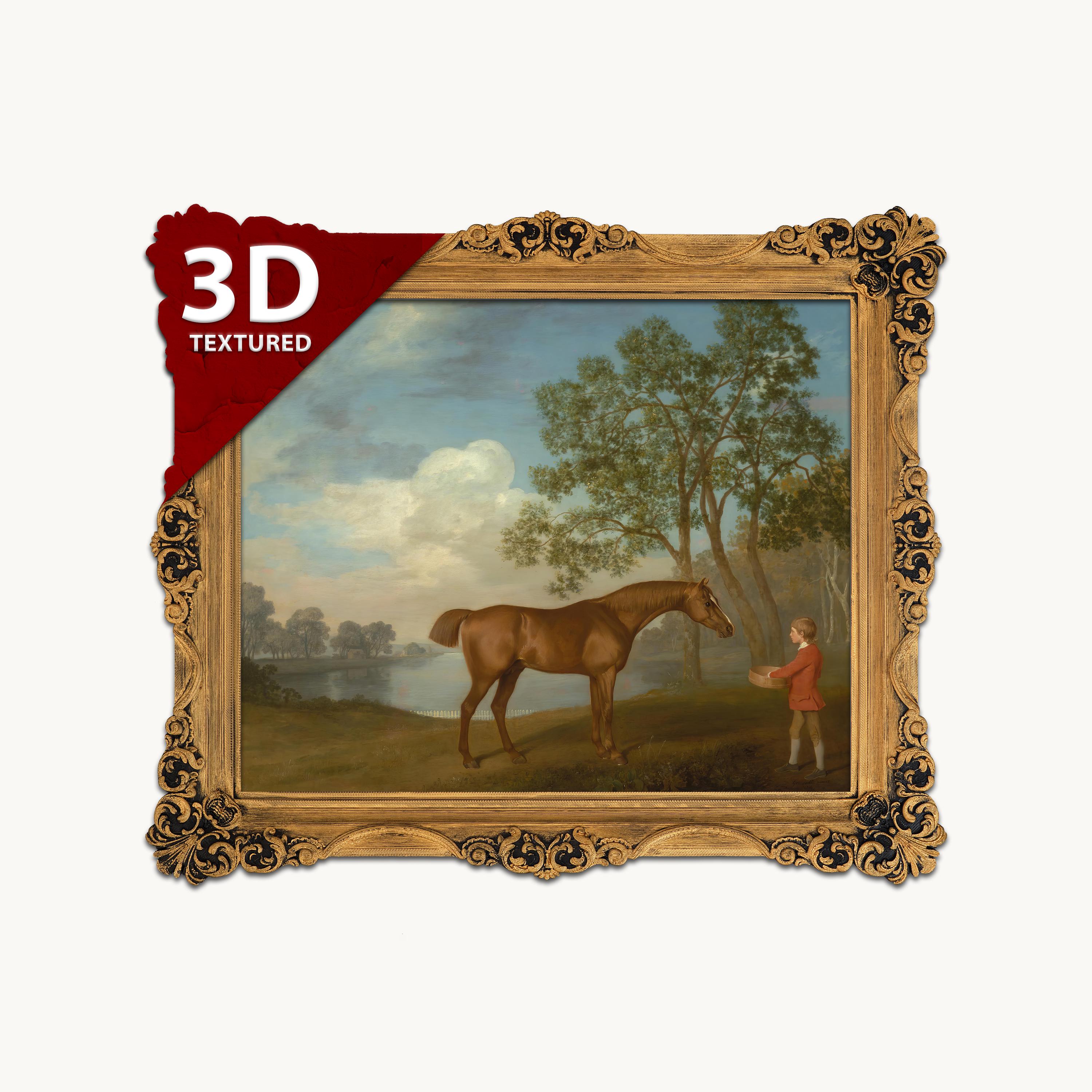 George Stubbs Horse Painting: 3D Textured Print - Etsy