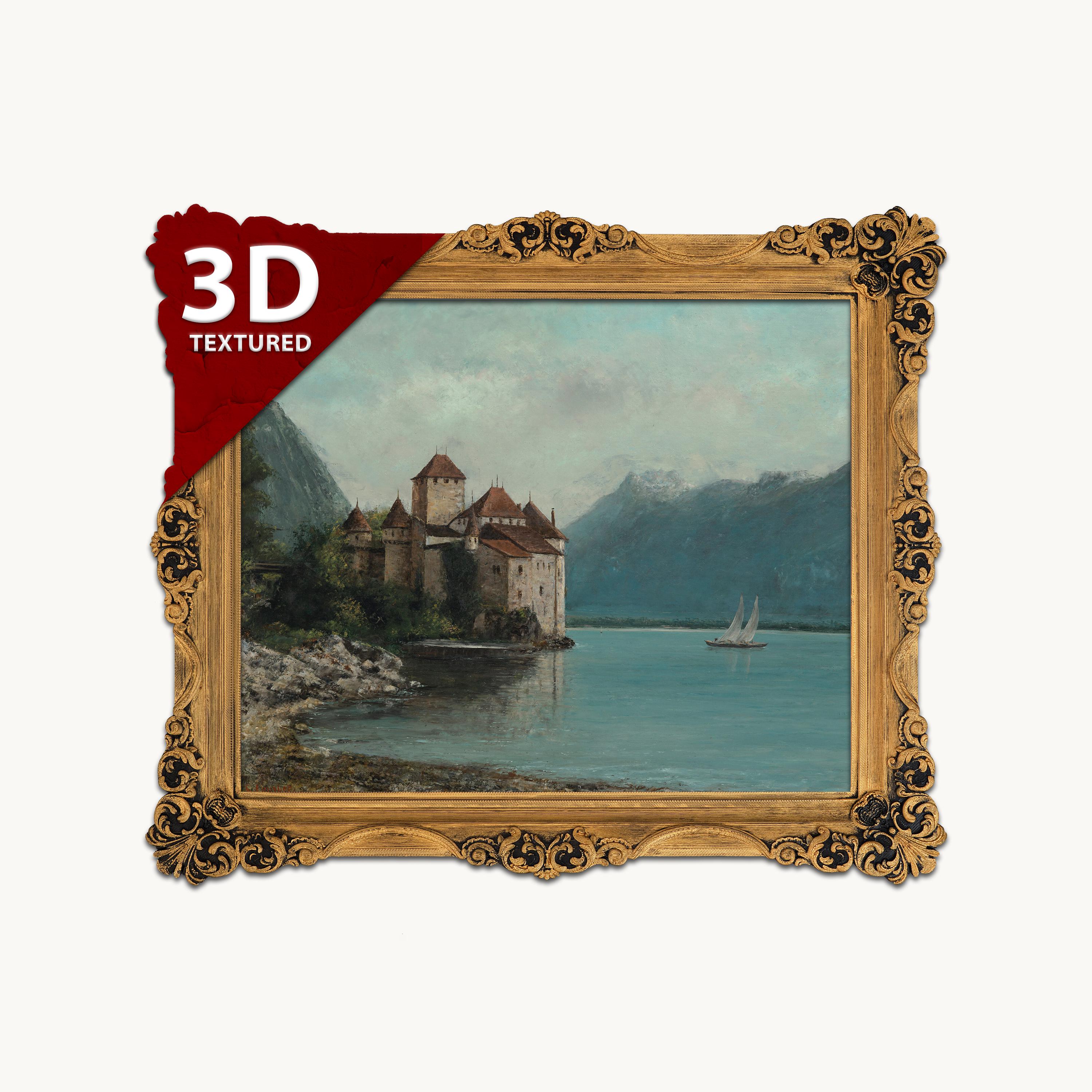 シヨン城（レマン湖畔）3Dプリント：ギュスターヴ・クールベの