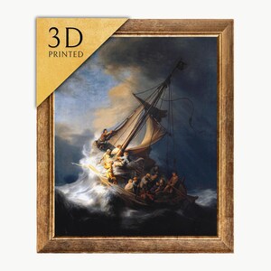 レンブラント：ガリラヤ湖の嵐 - 3Dテクスチャプリント - Etsy 日本
